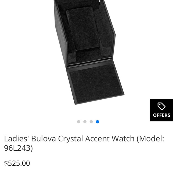 Bulova Silver Timepiece with Crystal Detailing NEVER WORN